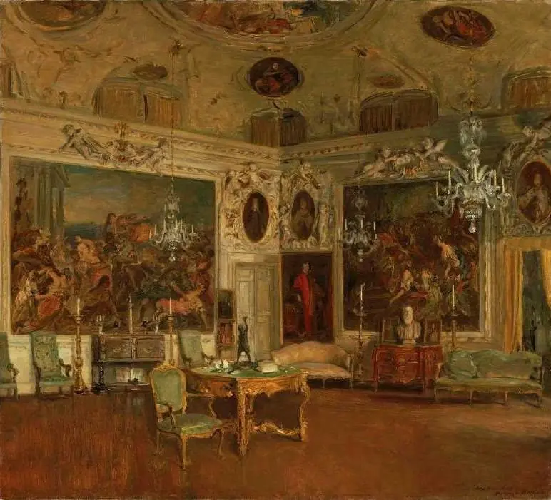 Interior of Palazzo Barbaro, Venice, by Walter Gay