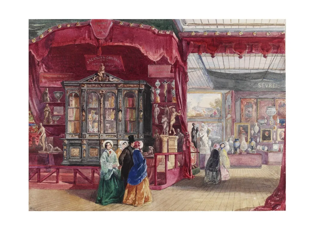 Part of the French Court, no. 1 (Sevres), by Walter Goodall, watercolor, 1851