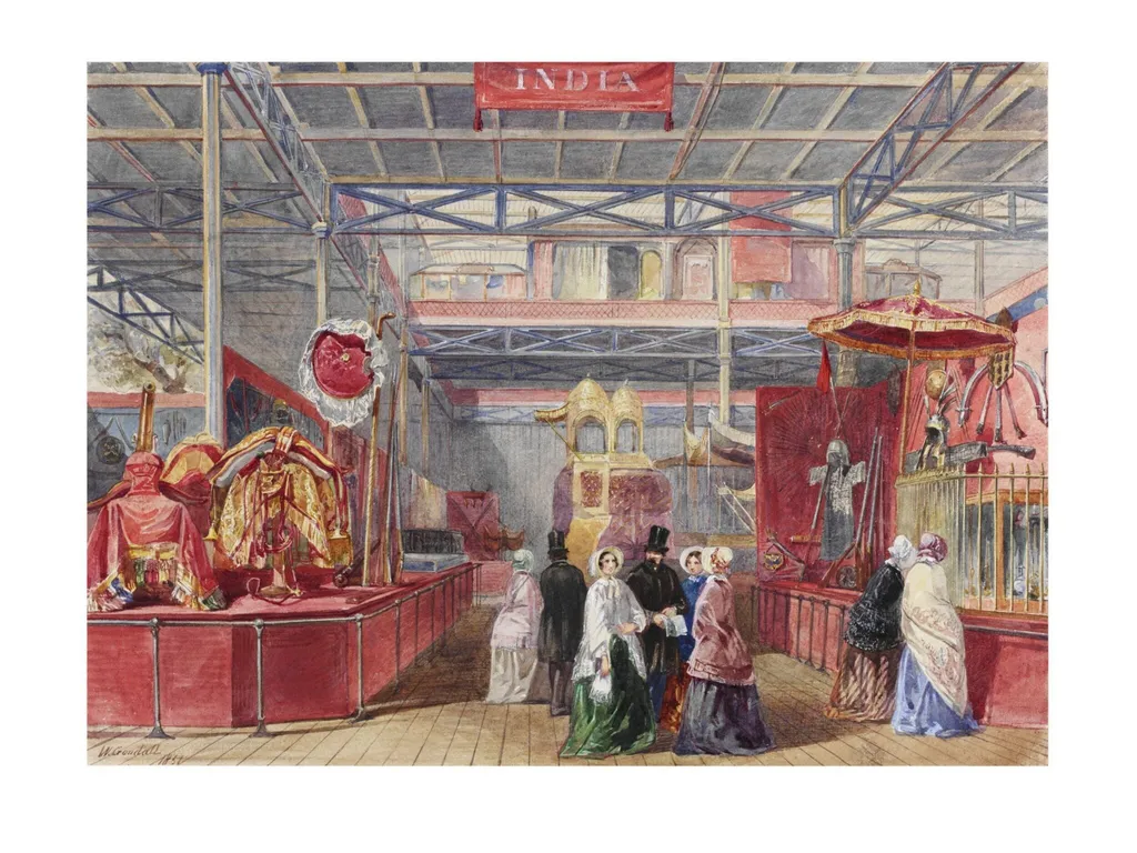 The Indian Court and Elephant Trappings, by Walter Goodall, watercolor, 1851