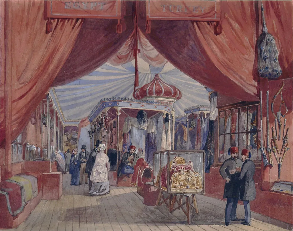 The Turkish Court, by Walter Goodall, watercolor, 1851