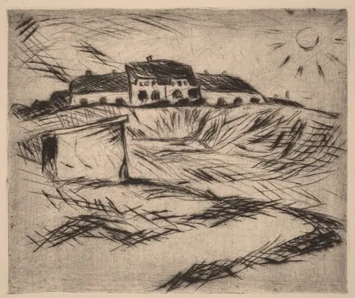 Barracks (Kaserne), by Walter Gramatté