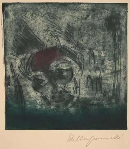 Bust of a Weary Man, Self-portrait (Ermüdender Kopf, Selbstporträt), by Walter Gramatté