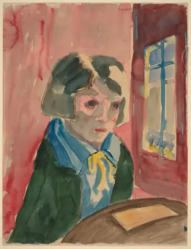 Mädchen am Fenster (Girl by the Window), by Walter Gramatté