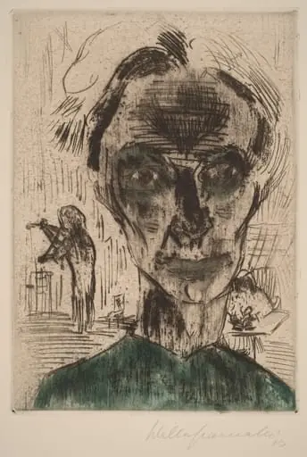 Man in a Room, Self-portrait, by Walter Gramatté