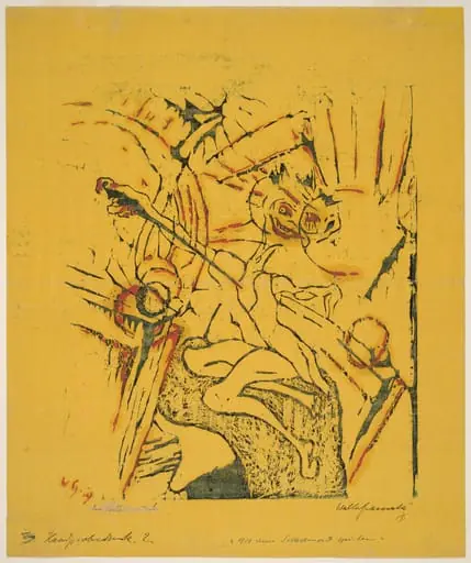 Mit dem Selbstmord Spielen (Playing with Suicide), by Walter Gramatté
