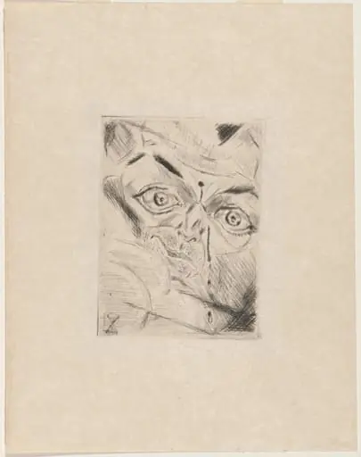Peter with a Gunshot Wound in His Forehead, by Walter Gramatté