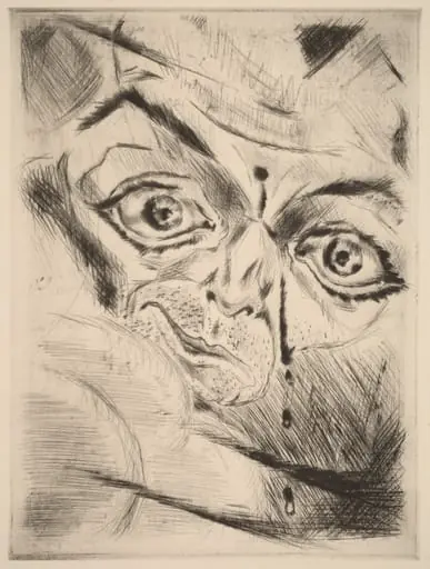 Peter with a Gunshot Wound in His Forehead, by Walter Gramatté