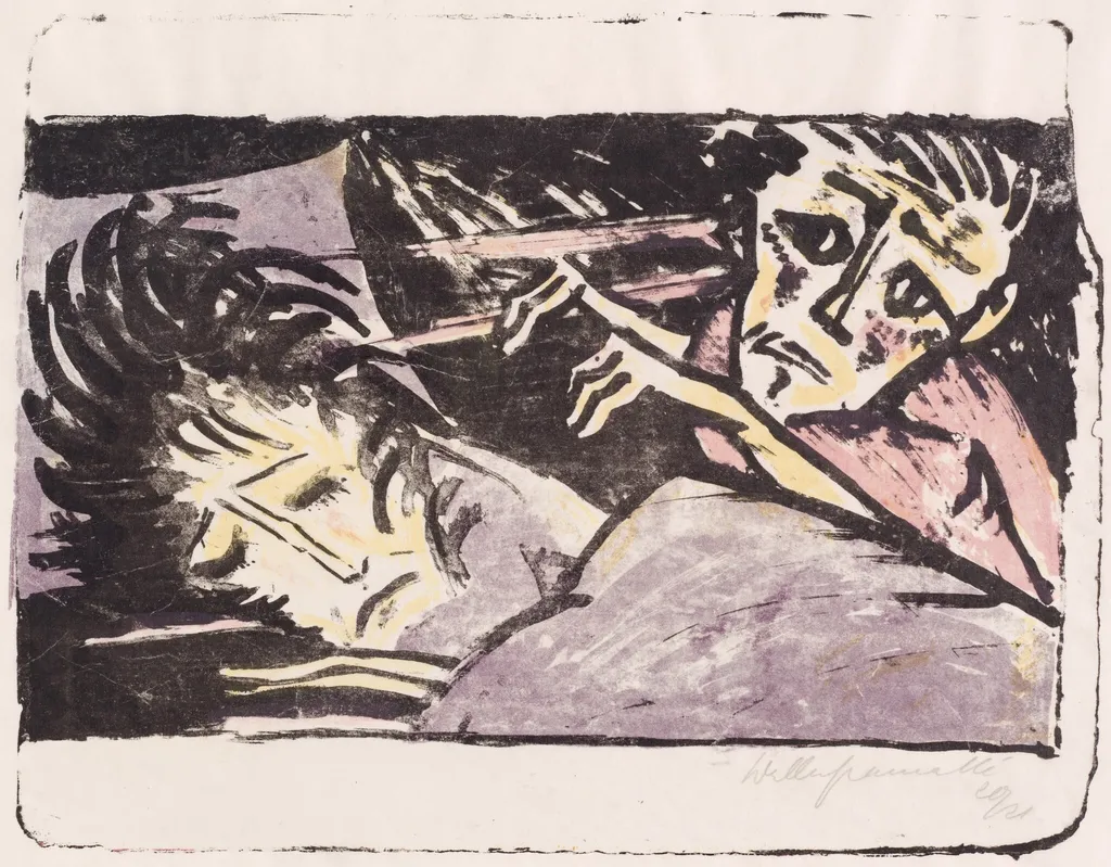 Qual (Torment), by Walter Gramatté, ink, 1920