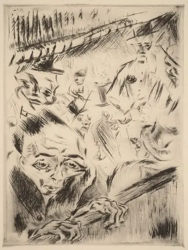 Robert in the Theater, by Walter Gramatté