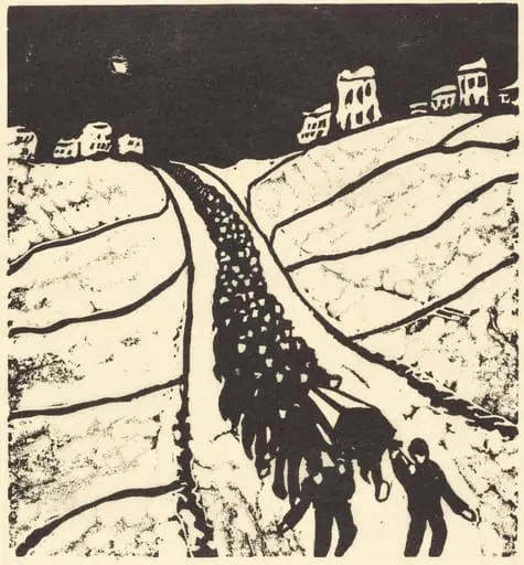 The Burial (Begrabnis), by Walter Gramatté