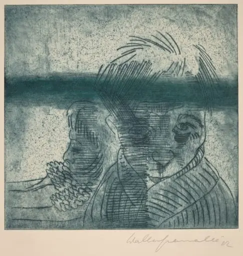The Couple, Self-Portrait with Wife (Das Paar, Selbstporträt mit Frau), by Walter Gramatté