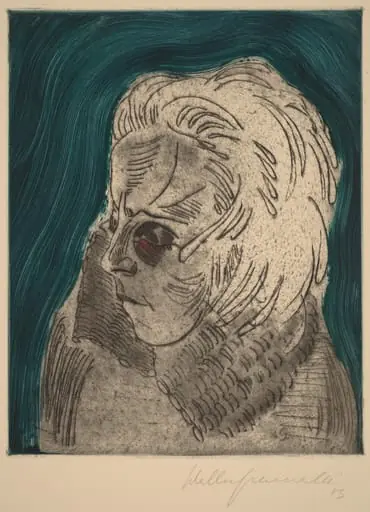 Tired Woman, Sonia Gramatté (Müder Mädchenkopf, Sonia Gramatté), by Walter Gramatté