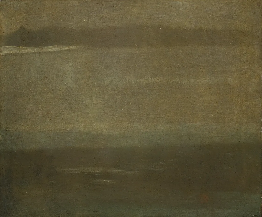 Gray and Silver: A Nocturne, by Walter Greaves, oil, 1896