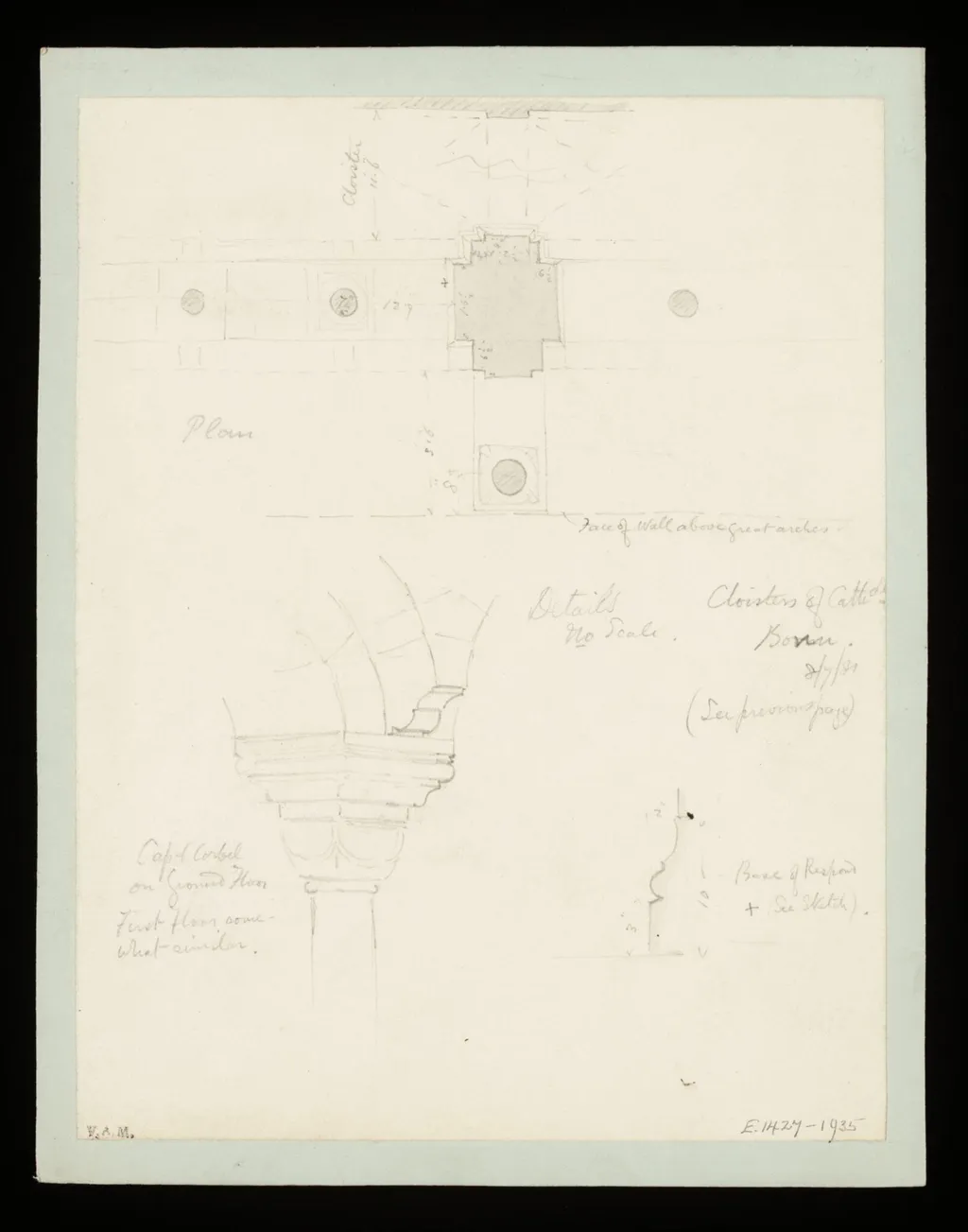 One of 235 drawings of architectural subjects in France, Germany, and Italy, by Walter John Nash Millard, 8