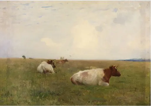 A Landscape with Cattle, by Walter Osborne