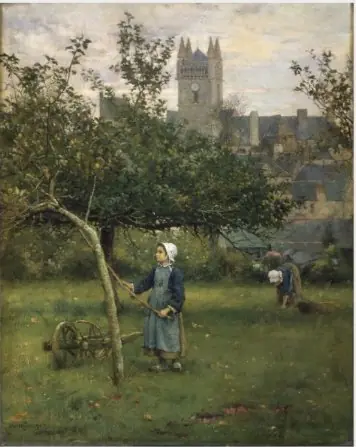 Apple Gathering, Quimperlé, by Walter Osborne