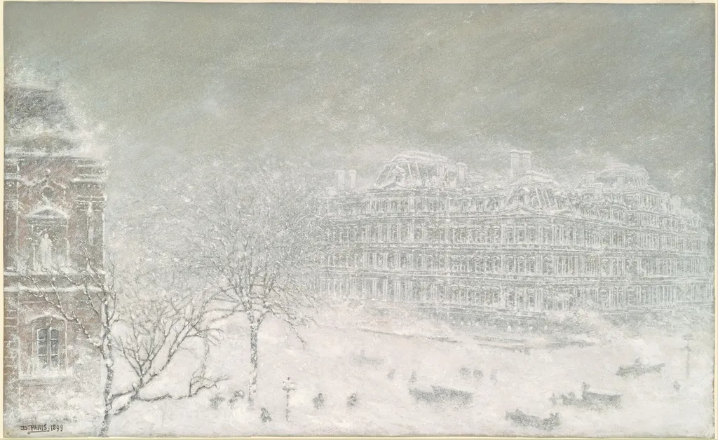 The Great Blizzard of 1899, by Walter Paris, gouache, 1899