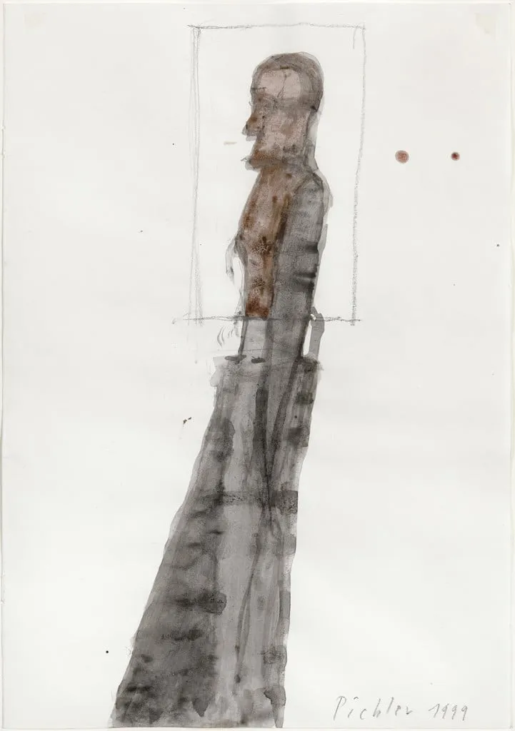 Untitled, by Walter Pichler, gouache, 1999