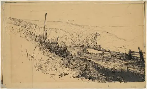 A Road in the Hills Near Dordrecht, by Walter Shirlaw