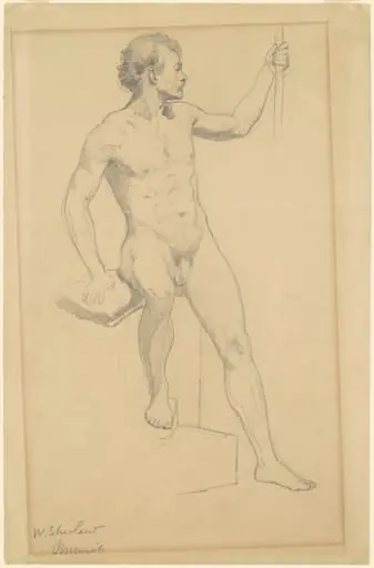 Male Nude, by Walter Shirlaw