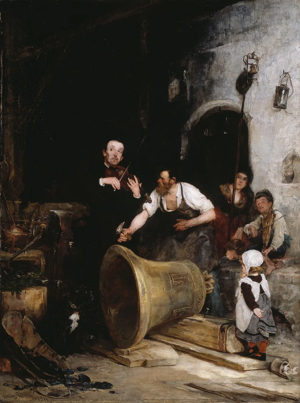 Toning the Bell, by Walter Shirlaw, oil, 1874