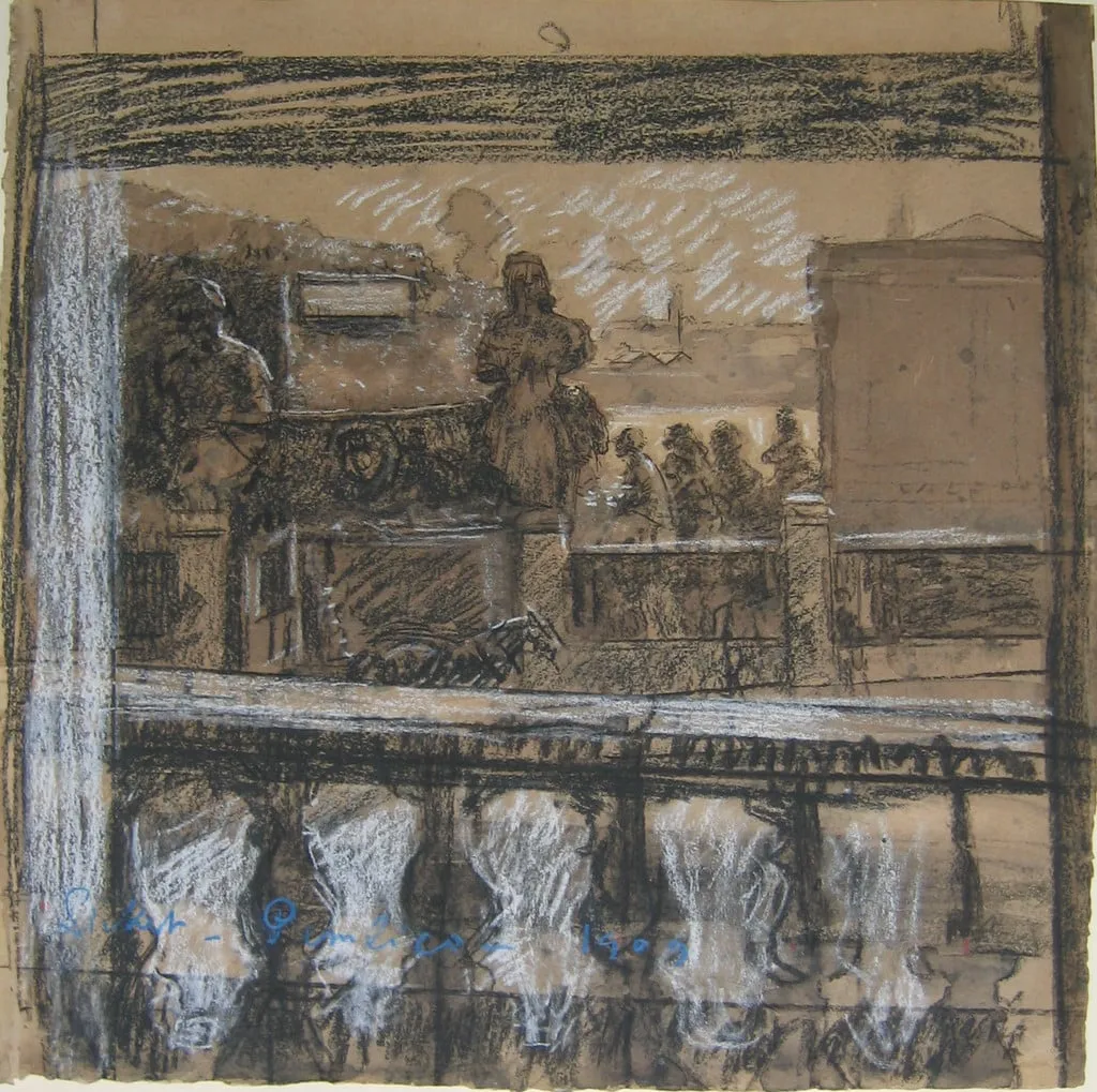 Untitled, by Walter Sickert, watercolor, 1909