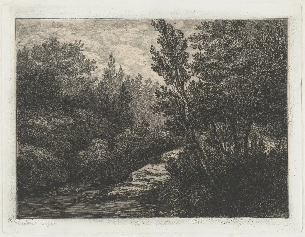 Selva (Woods), by Walter Teodoro Bosio, ink, 1870