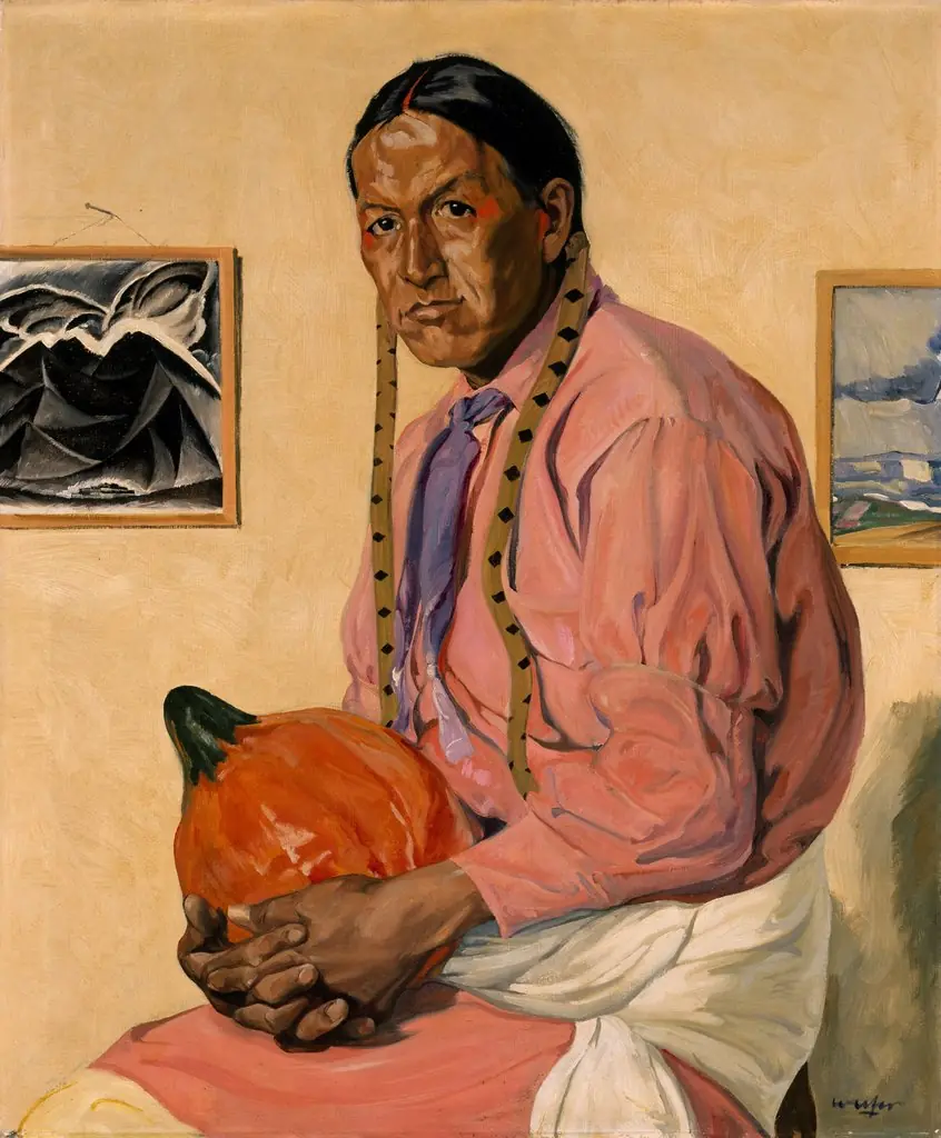 Portrait of a Man with a Pumpkin, by Walter Ufer