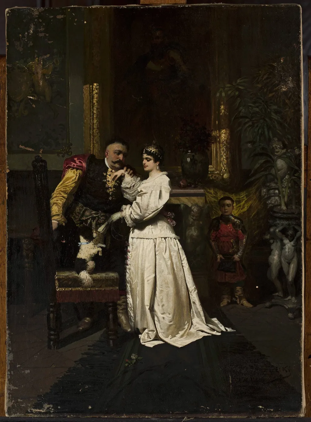 King John III Sobieski and Marysieńka, by Wandalin Strzałecki, oil, 1891