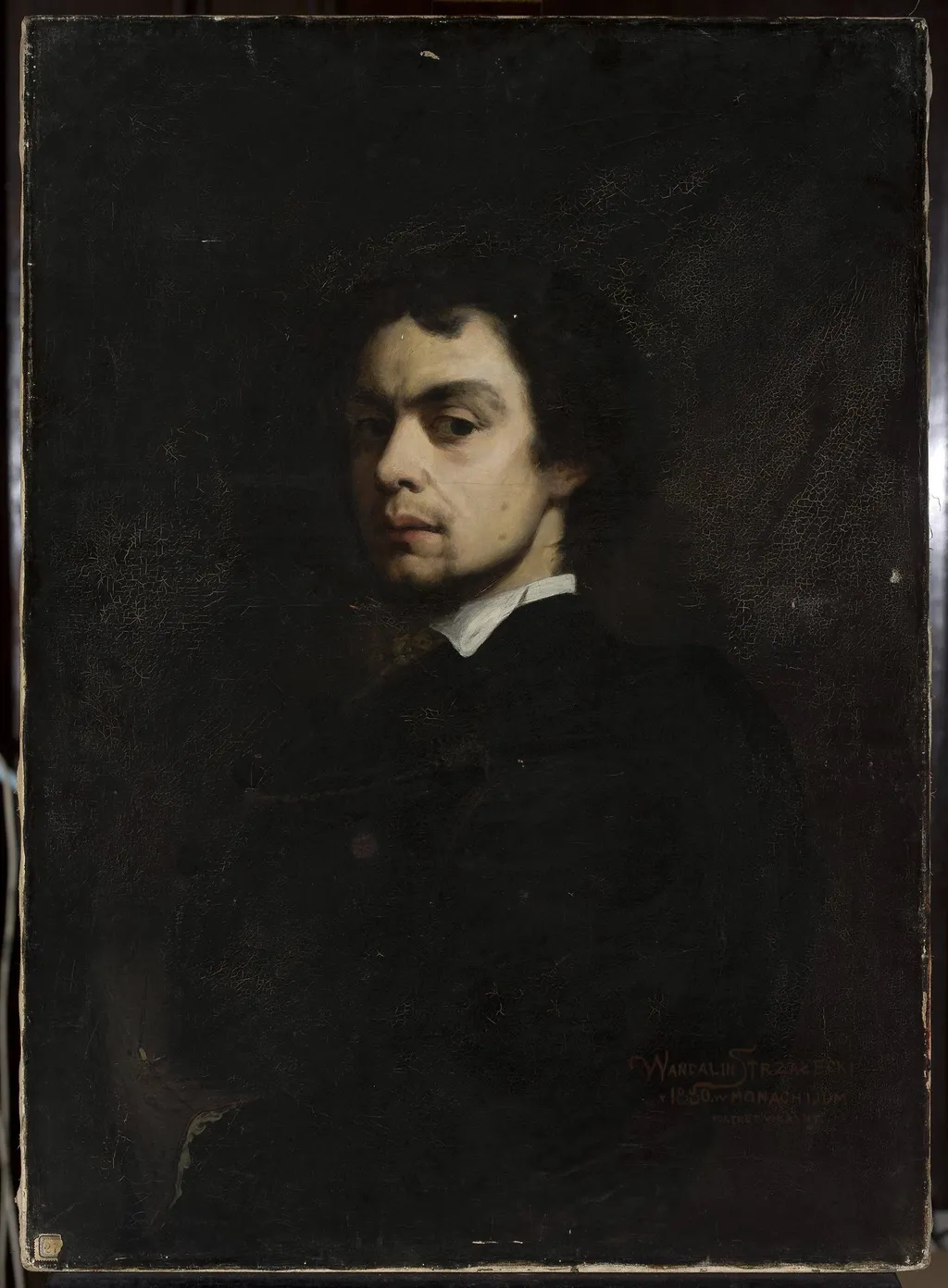 Self-portrait, by Wandalin Strzałecki, oil, 1890