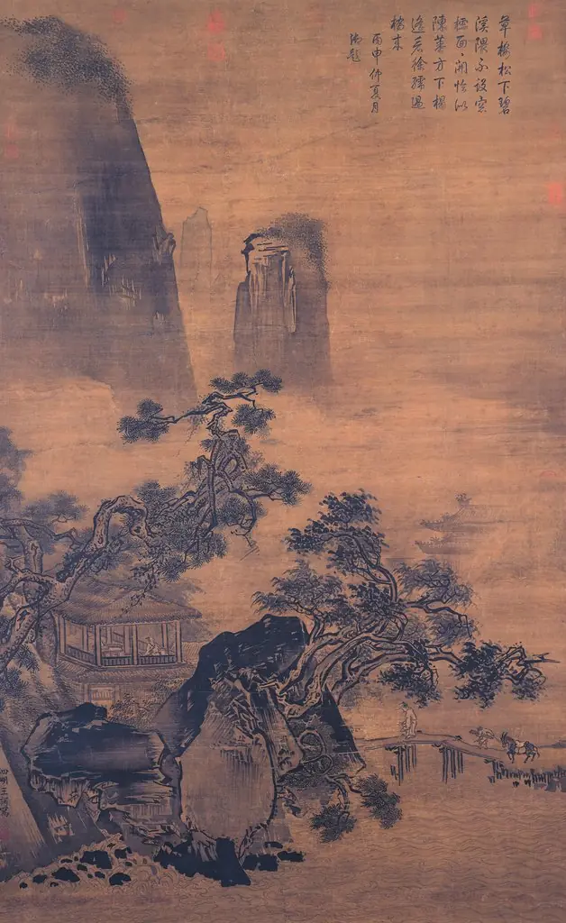 Crossing a Bridge to Visit a Friend, by Wang E
