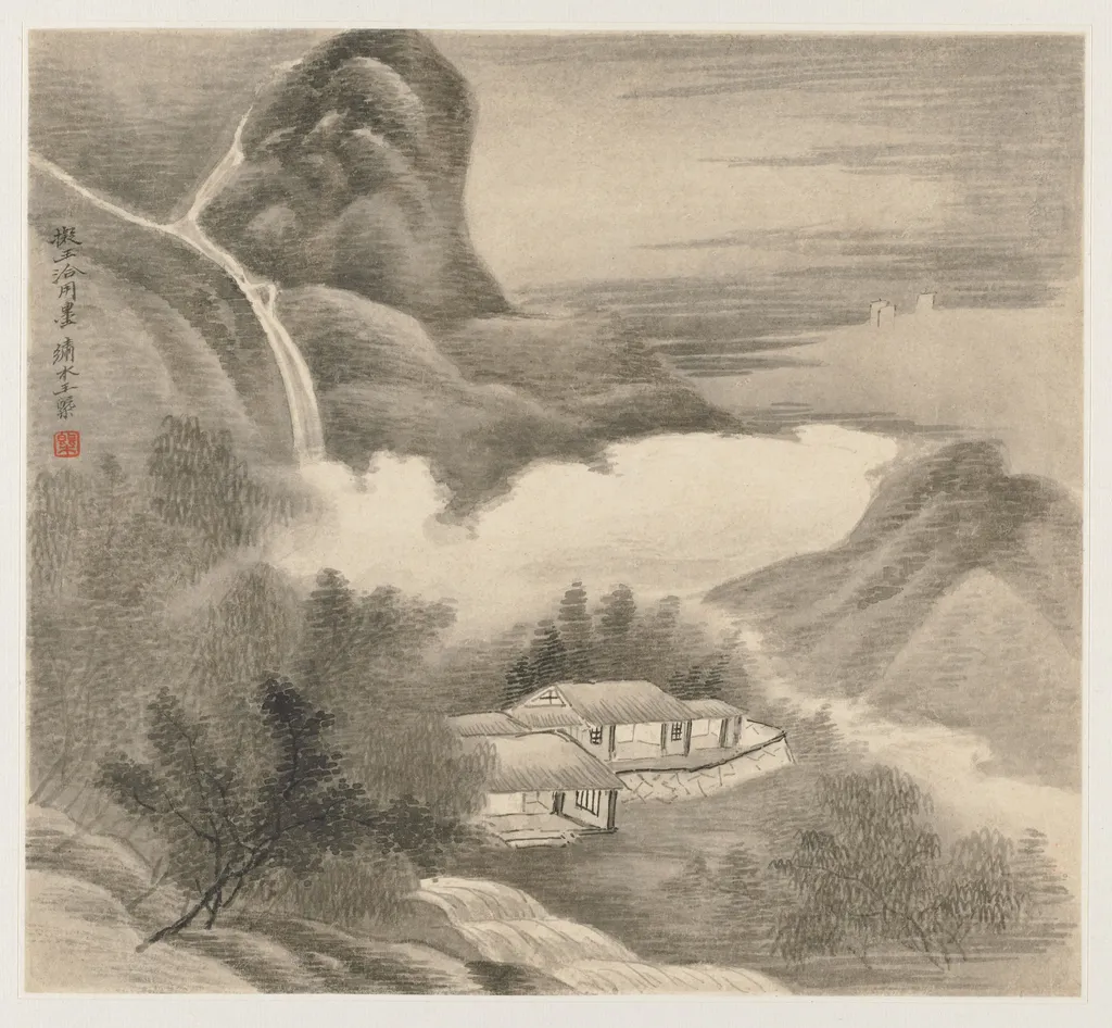 Album of Landscapes: Leaf 5, by Wang Gai, unspecified, 1689