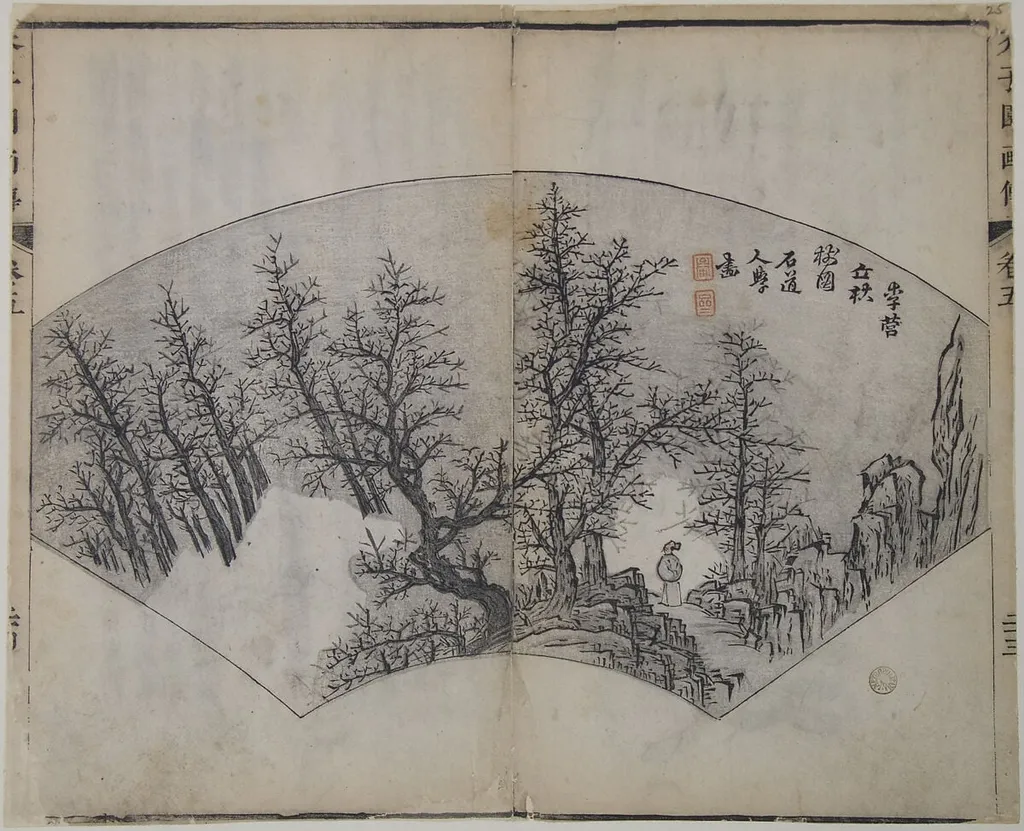 清 王槩 設計,李漁出版 芥子園畫傳 版本|Old Trees by Li Cheng (919–967), as interpreted by Kuncan (1612–1673), from the Mustard Seed Garden Manual of Painting, by Wang Gai, ink, 1679