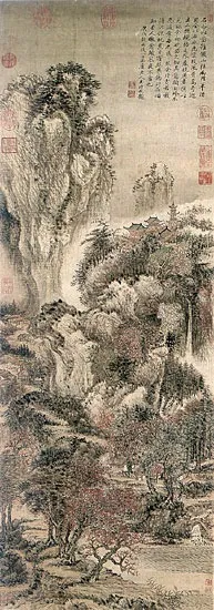 Mountains, Rivers, and Autumn-tinted Trees, by Wang Hui, unspecified, 1650