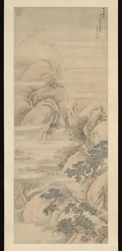 清  （傳）王翬  雪景山水圖  軸|Snowscape, by Wang Hui, 1682