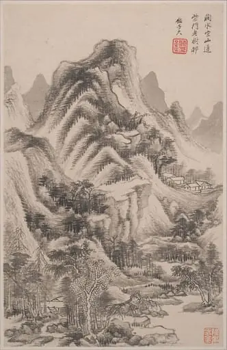 清 王鑑 仿古山水圖 冊 紙本|Landscapes in the styles of old masters, by Wang Jian|Wang Shimin