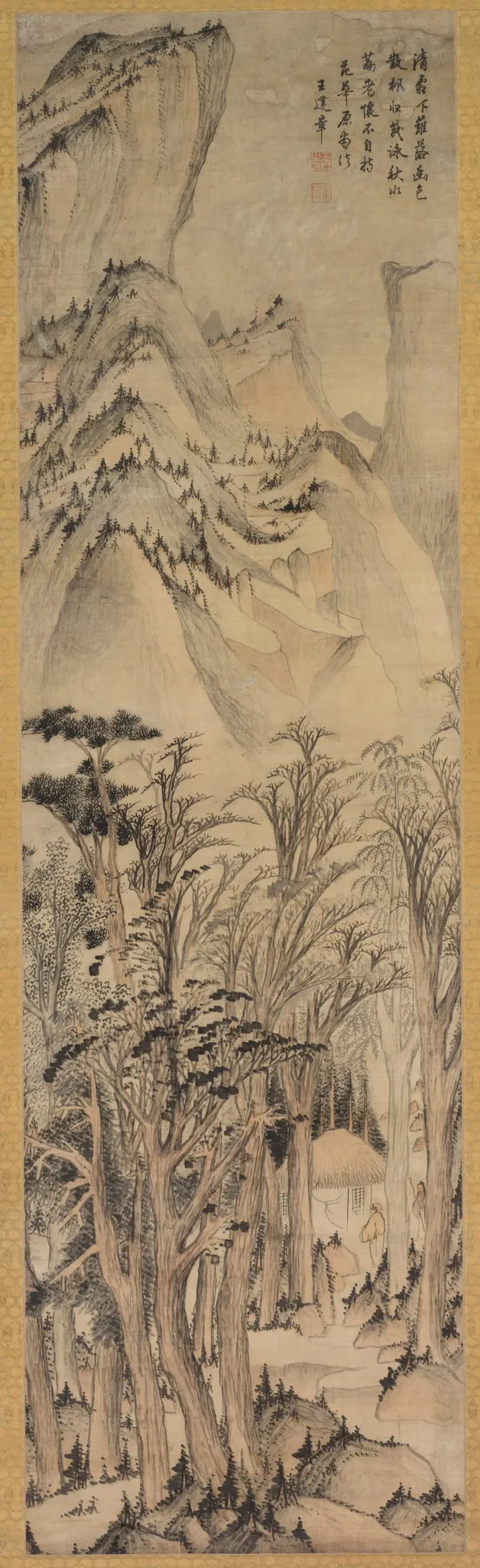 Solitary Colors of the Autumn Woods, by Wang Jianzhang, unspecified, 1636