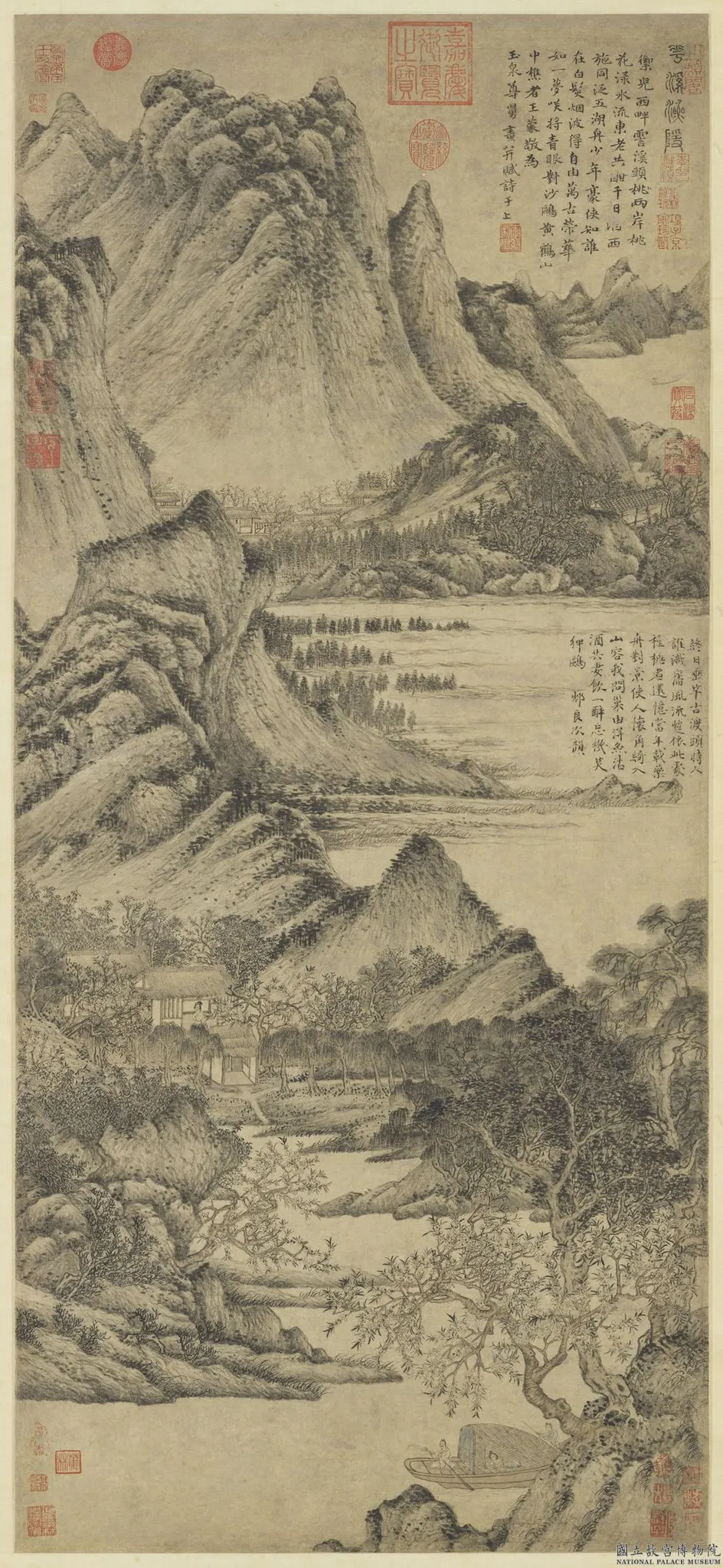Recluse on a Flowering Stream, by Wang Meng, unspecified, 1356