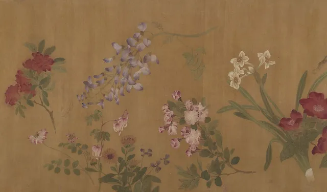 明/清　佚名　王淵(僞款)　百花圖　卷|The Hundred Flowers