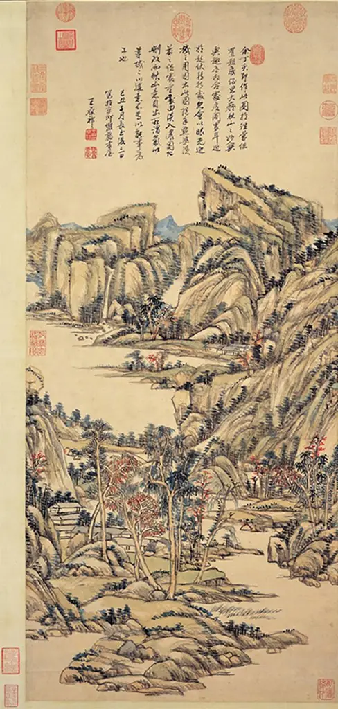 Autumn Mountains, by Wang Yuanqi
