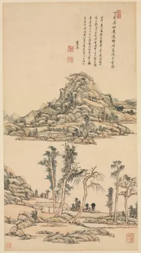 Landscape after Ni Zan, by Wang Yuanqi