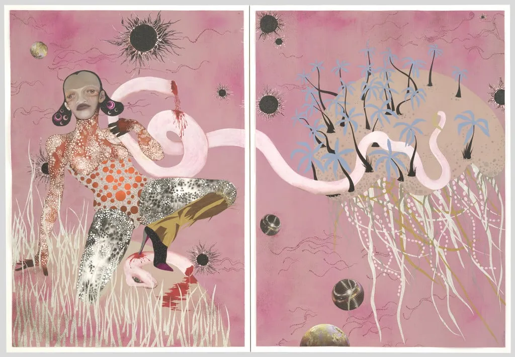 Untitled, by Wangechi Mutu, acrylic, 2003