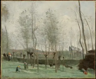 Washerwomen in a Willow Grove