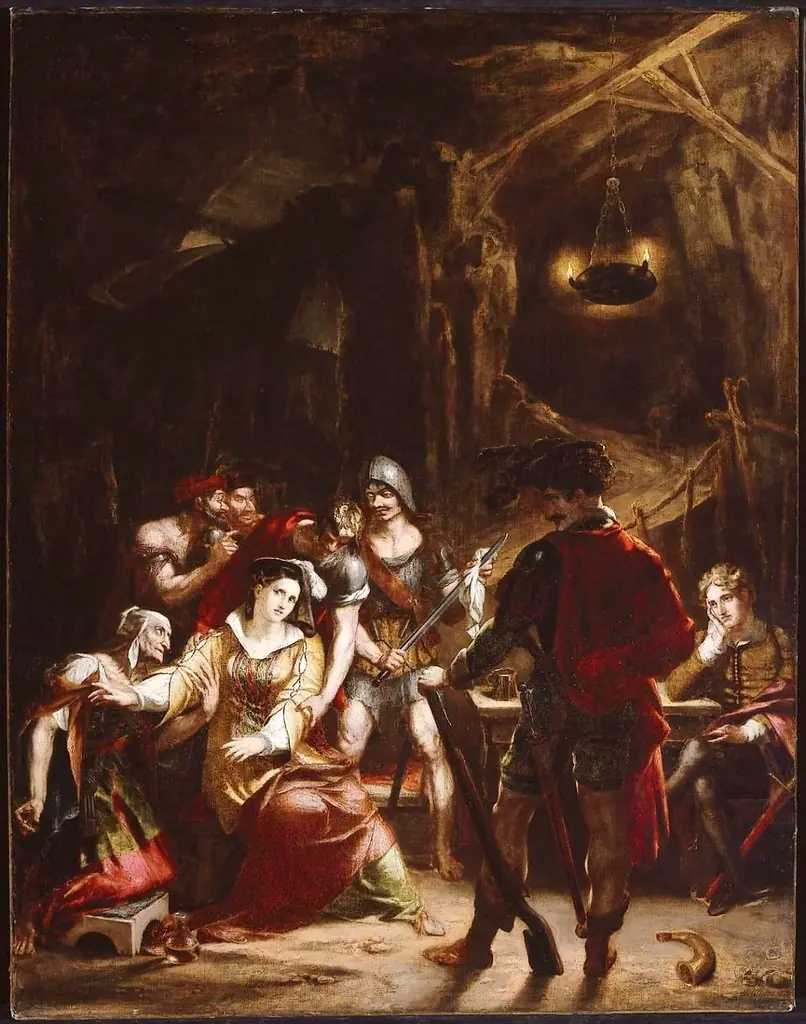 Donna Mencia in the Robber's Cavern, by Washington Allston