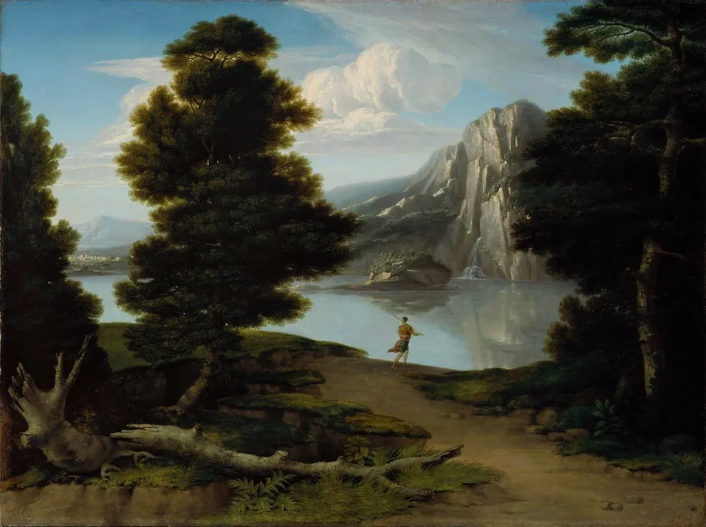 Landscape with a Lake, by Washington Allston, oil, 1804