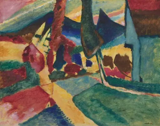 Landscape with Two Poplars, by Wassily Kandinsky
