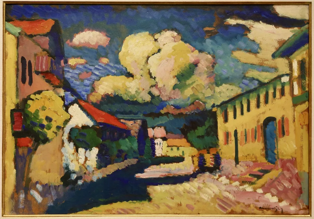 Murnau – Village Street, by Wassily Kandinsky, oil, 1908