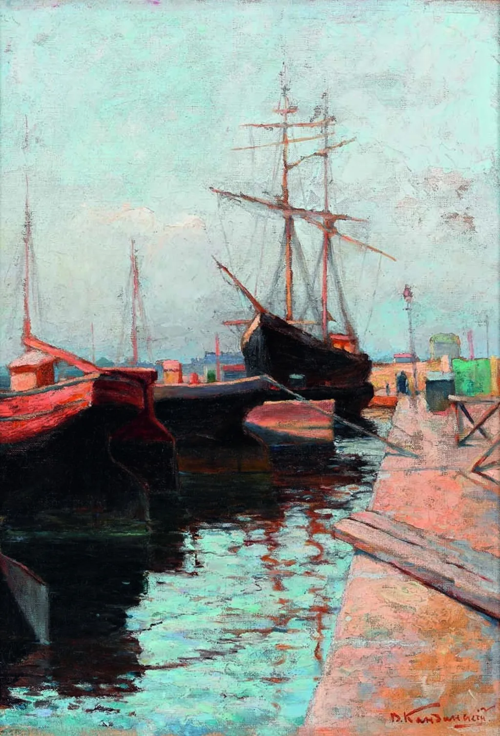 Odessa, Port, by Wassily Kandinsky, oil, 1900