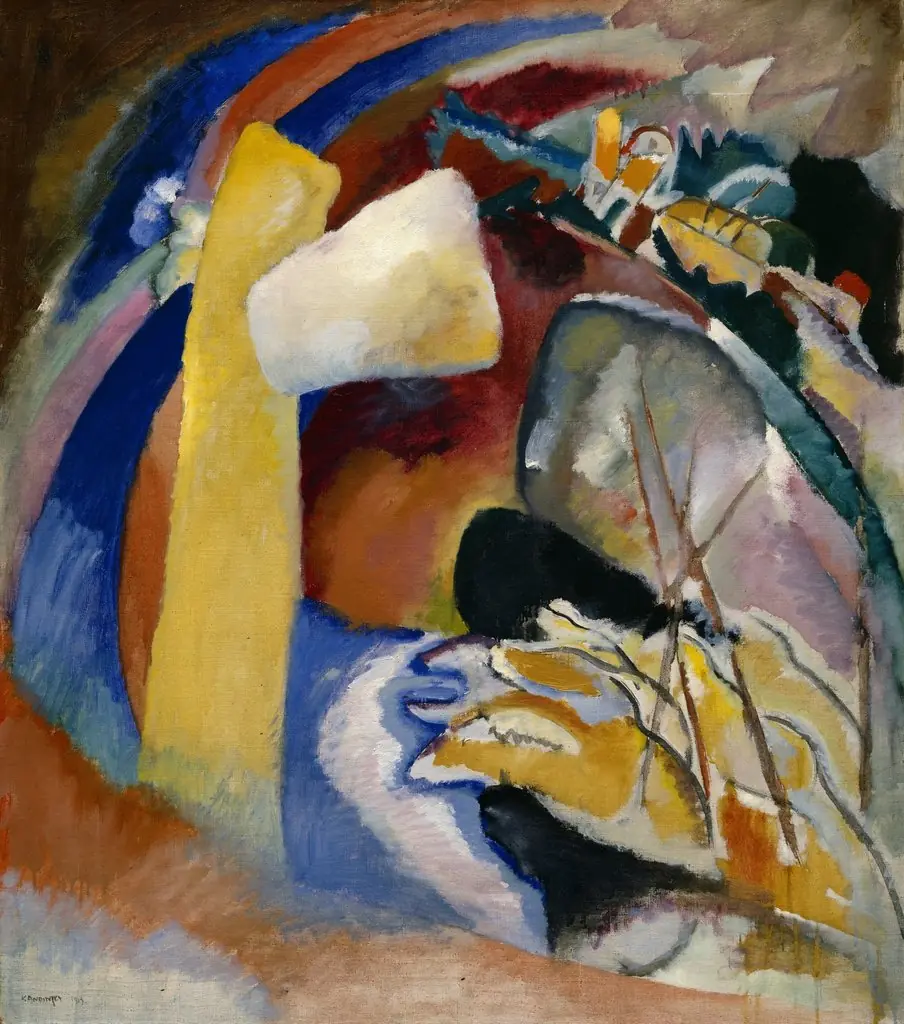 Painting with White Form (study), by Wassily Kandinsky