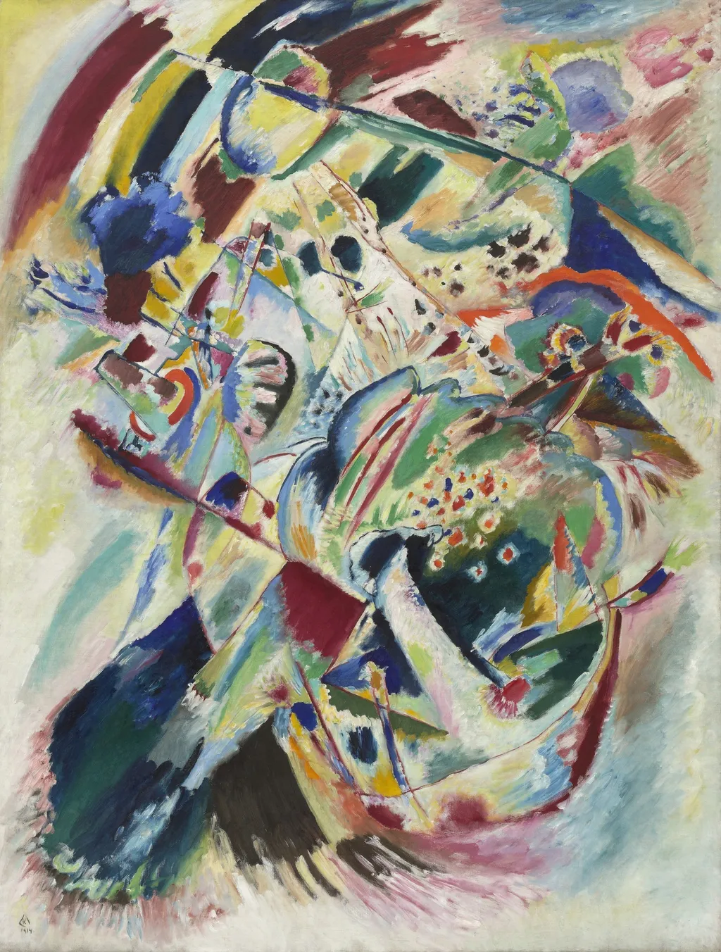 Panel for Edwin R. Campbell No. 4, by Wassily Kandinsky, oil, 1914